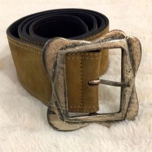 Suede Belt -Tan Large